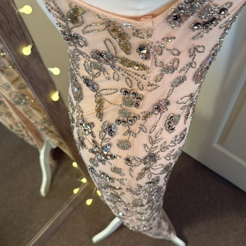 MAC DUGGAL
Hand Beaded Floral Gown with Beaded Spaghetti Straps - Picture 15 of 17
